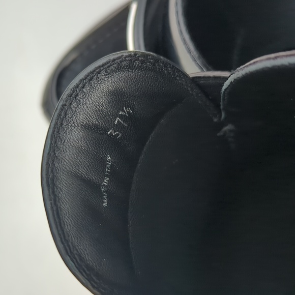 Prada Women's Black 85 Triangle Logo Mules In Brushed Leather - Picture 10 of 11